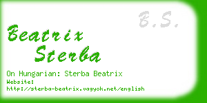 beatrix sterba business card